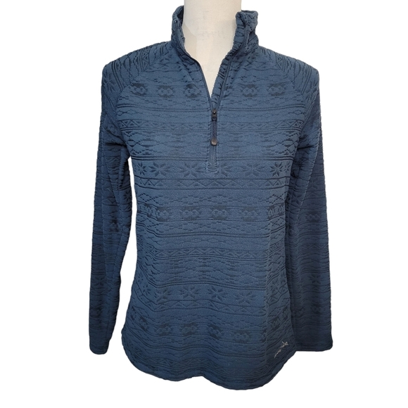 Eddie bauer pullover top women size small 1/4 zipper Nordic color - Picture 1 of 12